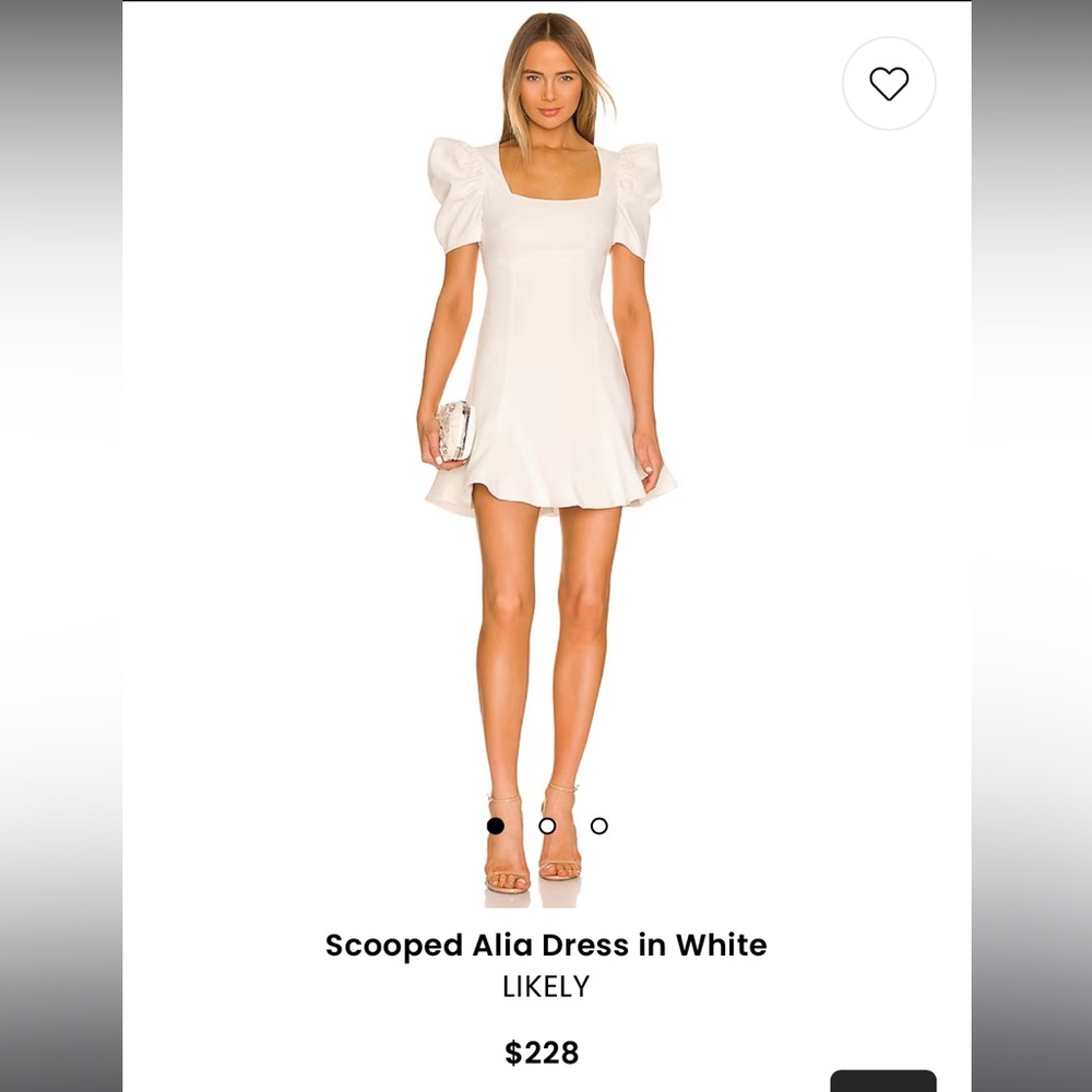 Likely Women's White Scooped Alia Dress